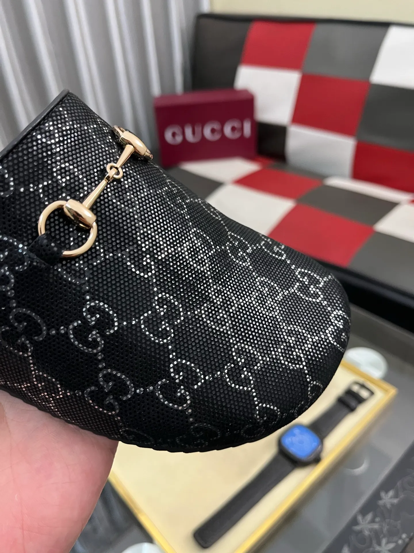 Ex-factory price: 420⌚️⌚️[Gucci] 2025 new season half-slip men's shoes, made of Italian imported first-layer frosted cowhide➕sheepskin lining, original hardware buckle, original combination wear-resistant outsole, real shot 🎬 Very comfortable on the feet, size 38-44